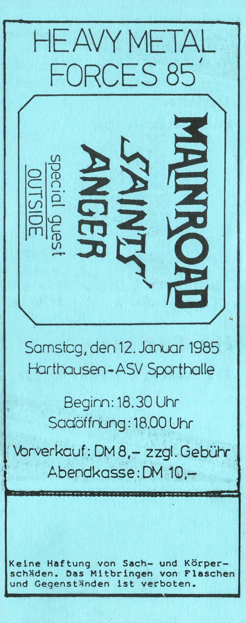 12.01.1985 - "ASV-Turnhalle" Harthausen