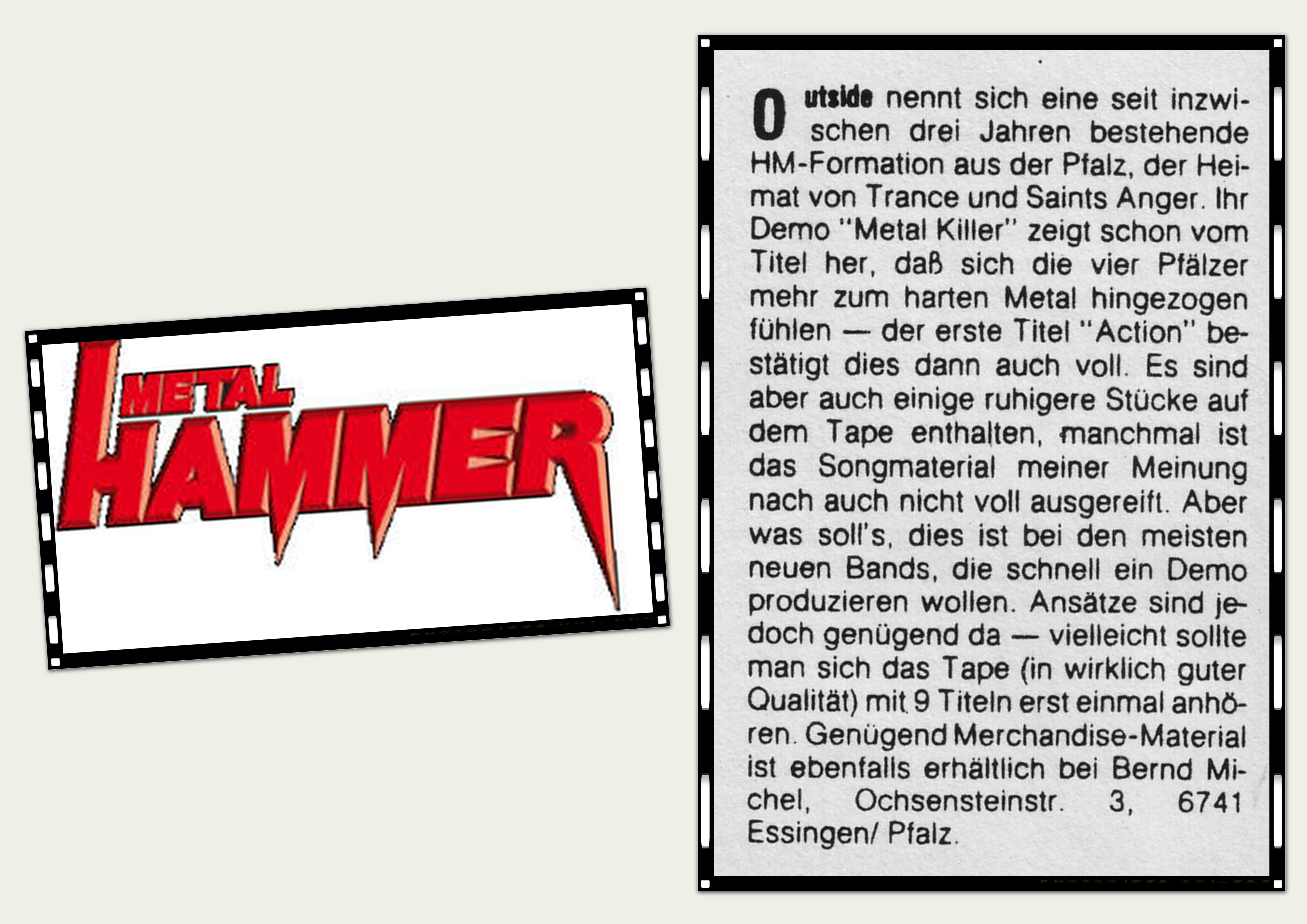 "METAL HAMMER"-Demokritik (Dezember 1984)